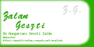 zalan geszti business card